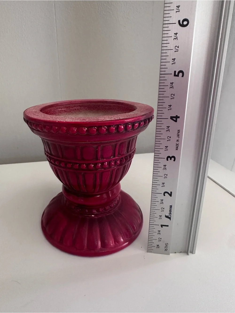 Red Decorative Antique-Style Planter / Vase